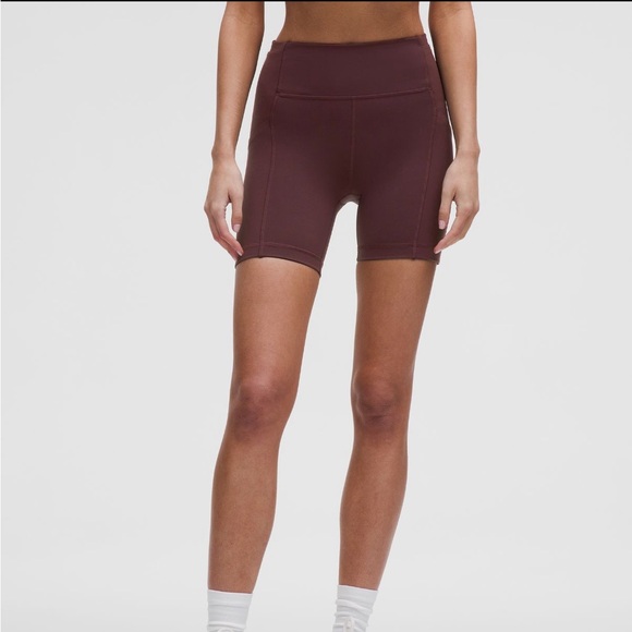 lululemon athletica Goodnight Plum Swift Speed High-Rise Short 6” Bike Shorts - Picture 1 of 6